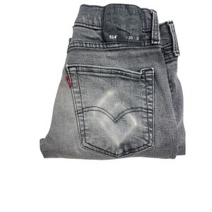 Levi 514 Straight Leg Medium Gray/Black Wash Jeans. size W30 L 32